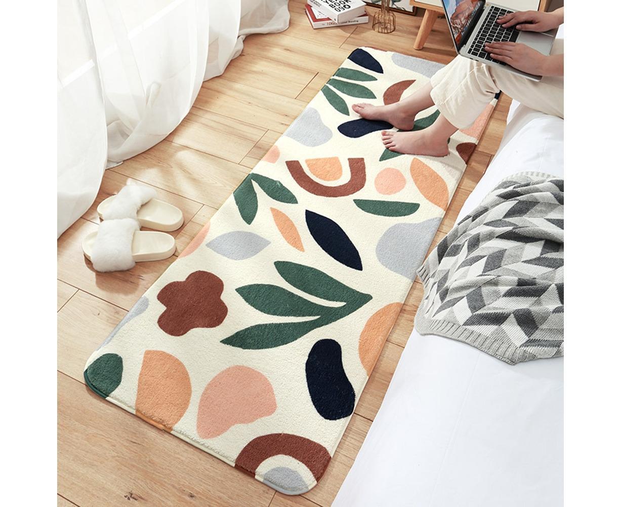 Floral Print Anti Slip Carpet Floor Mat Rug Cushion Bedroom Living Room Decor-60*160cm โ image 6