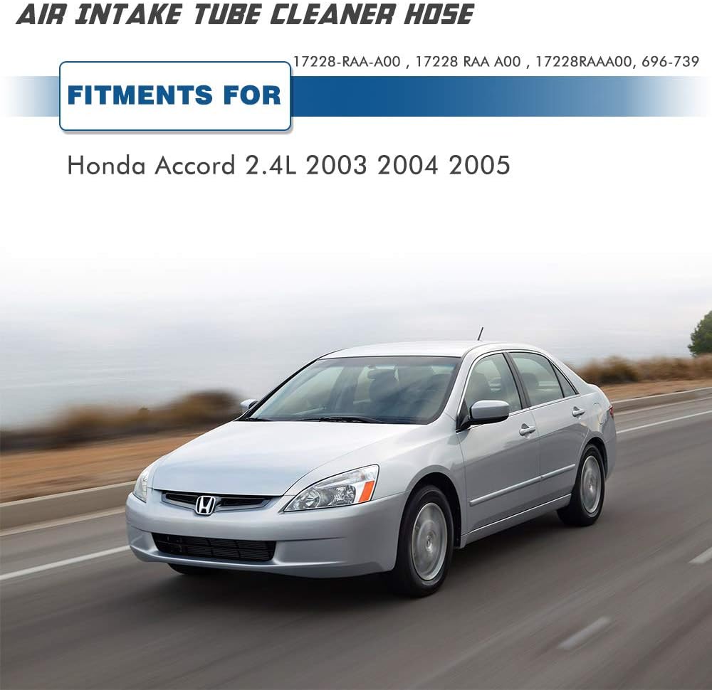Air Intake Hose Compatible with Honda Accord 2003 2004 2005 2006, 2007 2.4L 17228 RAA A00 17228RAAA00 696-739 — image 4