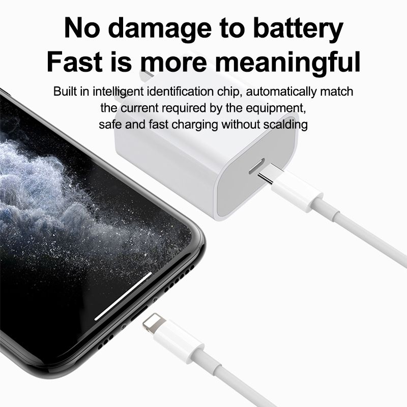 20W Fast Charger with 2m USB-C Cable, White, Compatible with iPhone — image 6