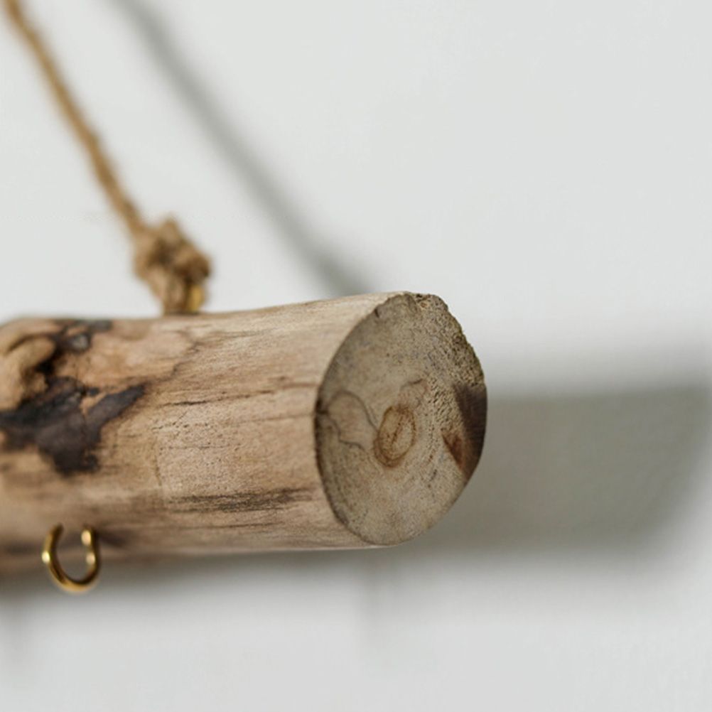 Unique Natural Driftwood Branches Wall Hanging Jewelry Organizers with 5 Hook Necklace Earrings Display — image 6