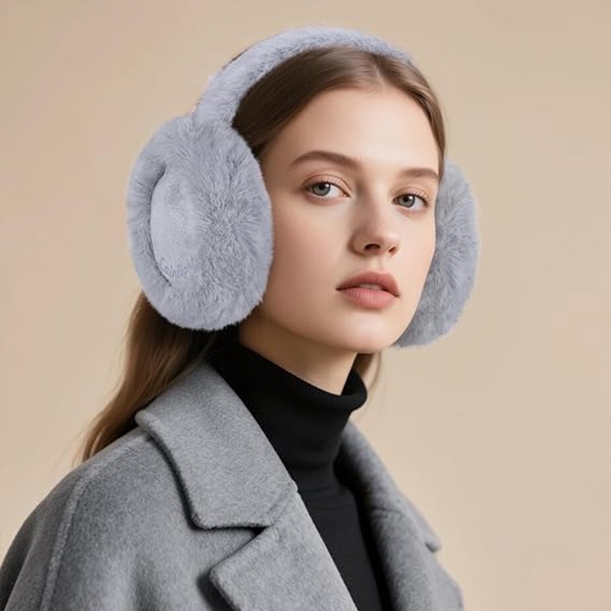 Warm earmuffs - Foldable, cute plush earmuffs - Soft and skin-friendly - Stylish and versatile - Protect your ears from the cold - grey — image 4
