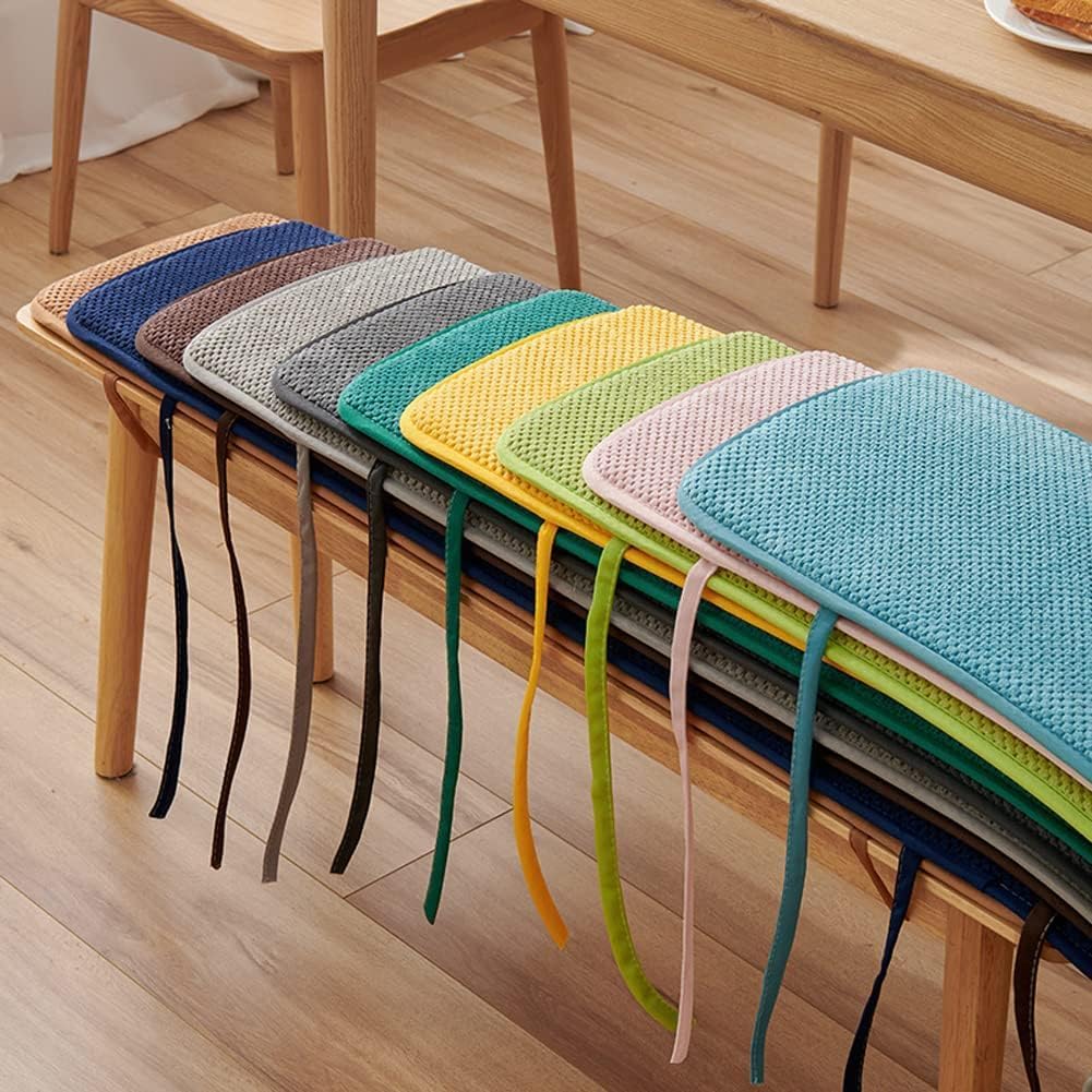 Bench Cushion - Outdoor/Indoor Patio Porch Swing Cushions 48/40/60 × 12/14/16/18 inch Seat Furniture Cushion Non-Slip Patio Loveseat Bench Pad for Garden — image 2
