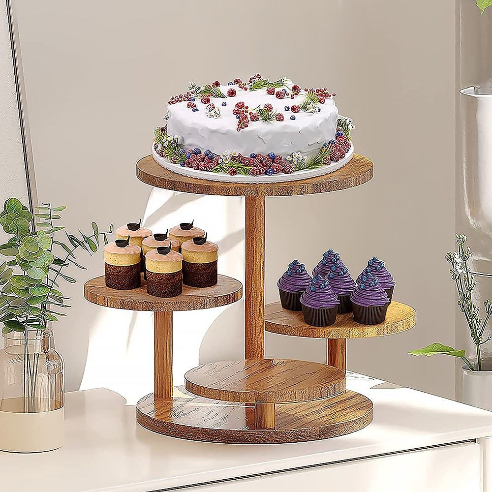 4 Tier Round Dessert Stand Tower Cake Cupcake Display โ image 2
