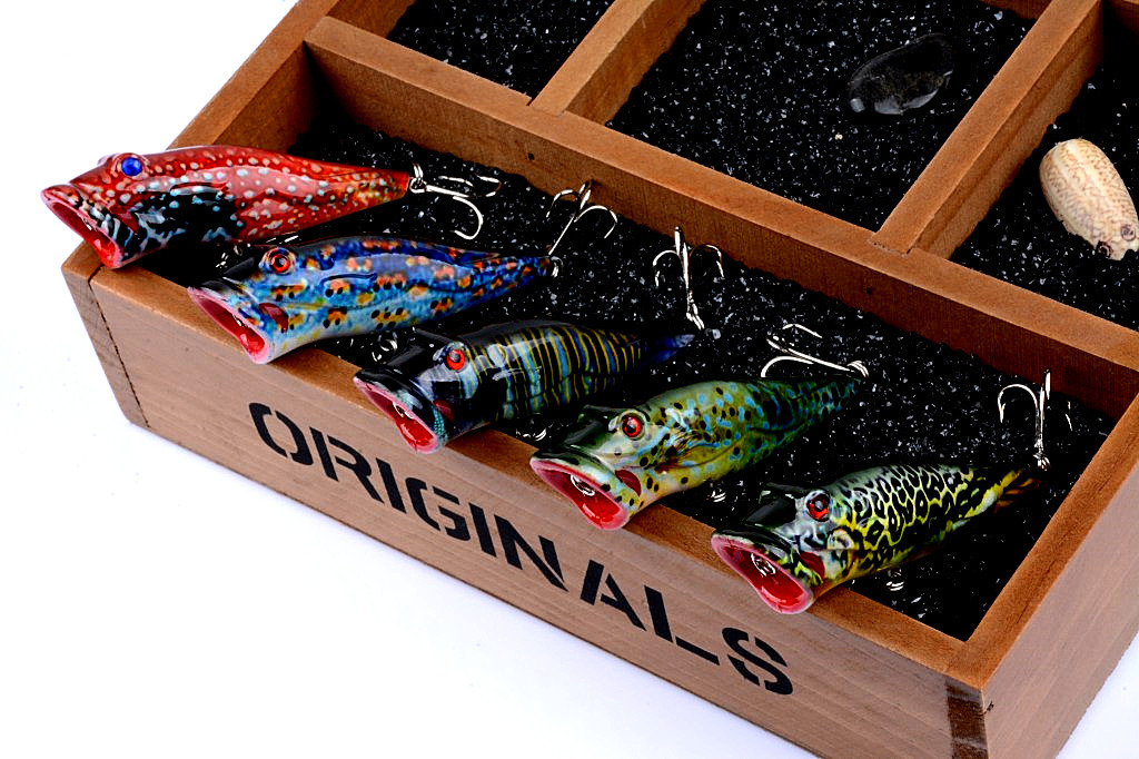 5X 8cm Popper Poppers Fishing Lure Lures Surface Tackle Fresh Saltwater โ image 3