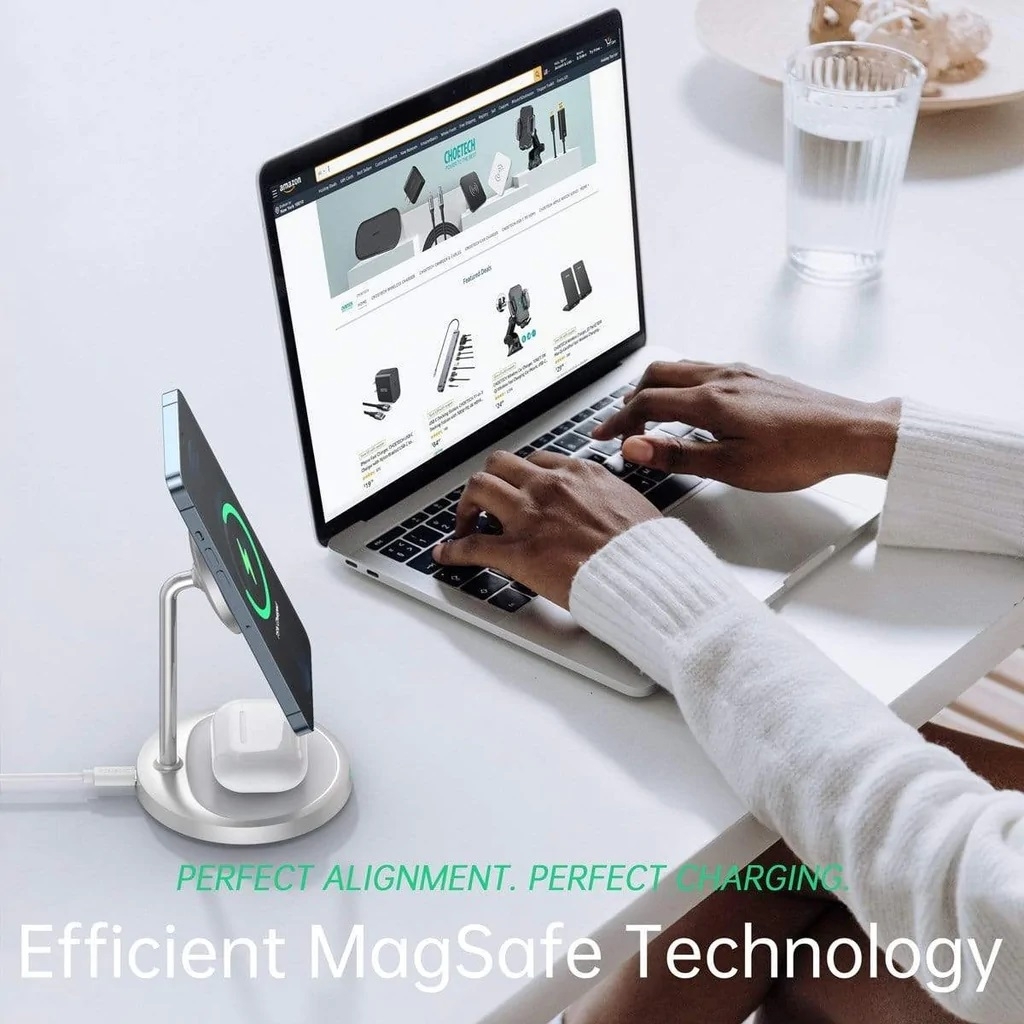 CHOETECH T581-F MagSafe iPhone Magnetic Wireless Charger Stand — image 4