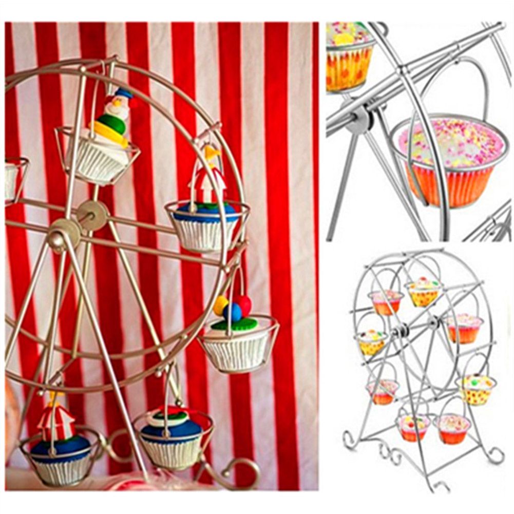 Charmed Ferris Wheel Cupcake Stand 8 Cupcakes Display Stand for Carnival and Circus Theme Party โ image 5