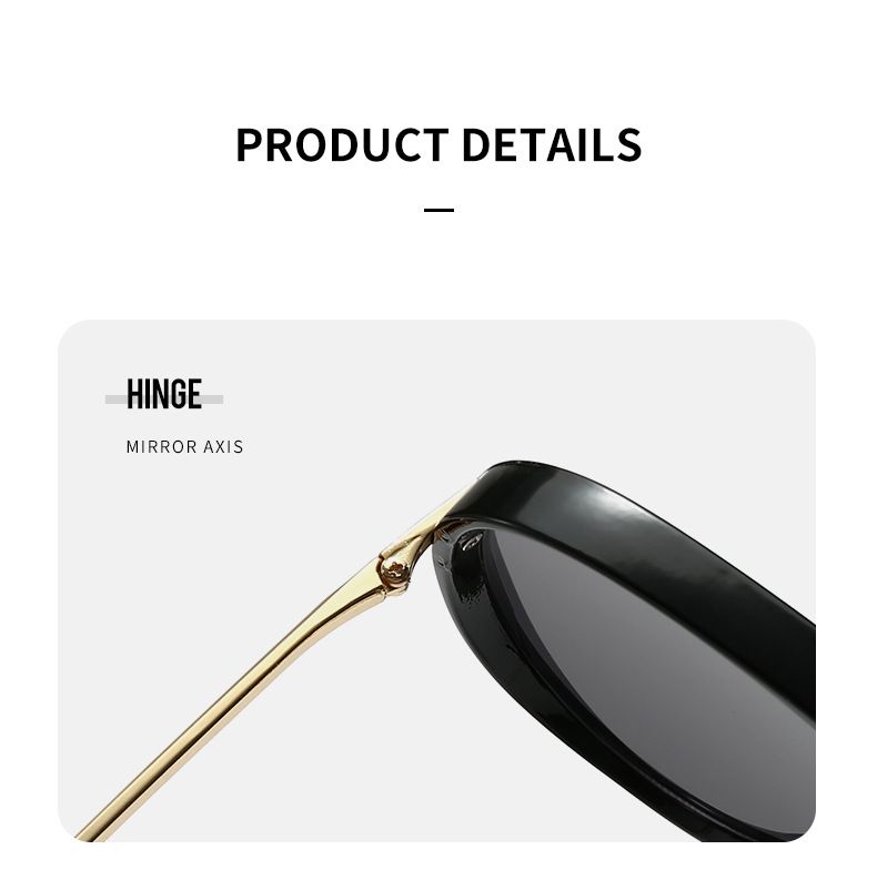 Grey Retro Aviator Sunglasses with UV Protection – Oversized PC + Metal Frame, Includes Black Case — image 2
