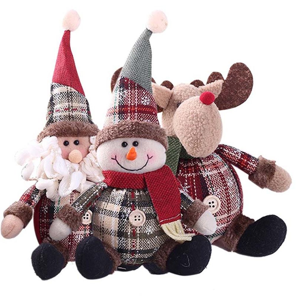 Fashion Cute Santa Snowman Deer Shaped Doll Christmas Tree Hanging Ornament โ image 3