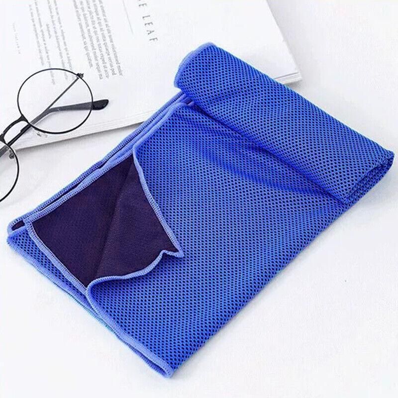 Cooling Towel Sports Ice Scarf Quick Dry Breathable Gym Fitness Golf 1pc - Black — image 5