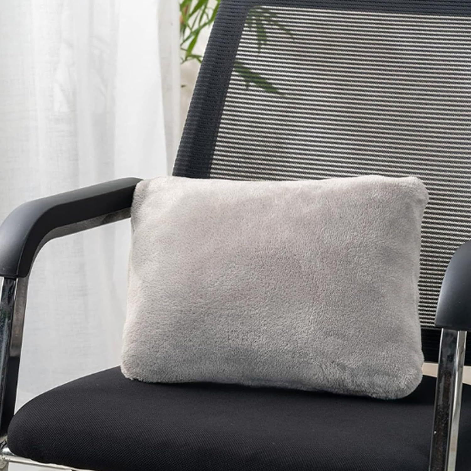 3-in-1 Portable Travel Blanket / Pillow / Wearable Shawl with Snap & Envelope Folding Design - 230GSM Soft Flannel Thickened Nap Blanket for Airplane Office — image 6