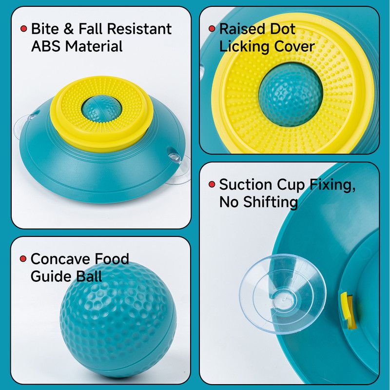 Slow Feeder Lick Bowl, Universal for Cats and Dogs, a Fun and Stimulating Feeding Tool - Blue — image 2