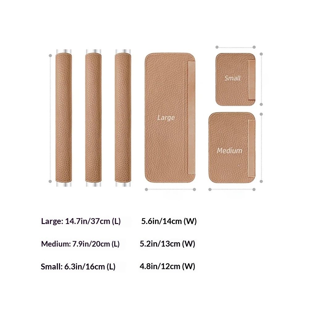 Refrigerator Door Handle Covers, 5PCS, Leather Kitchen Appliance Handle Covers Keep Your Fridge Microwave Oven Stove Dishwasher Clean, Trimmable and — image 5