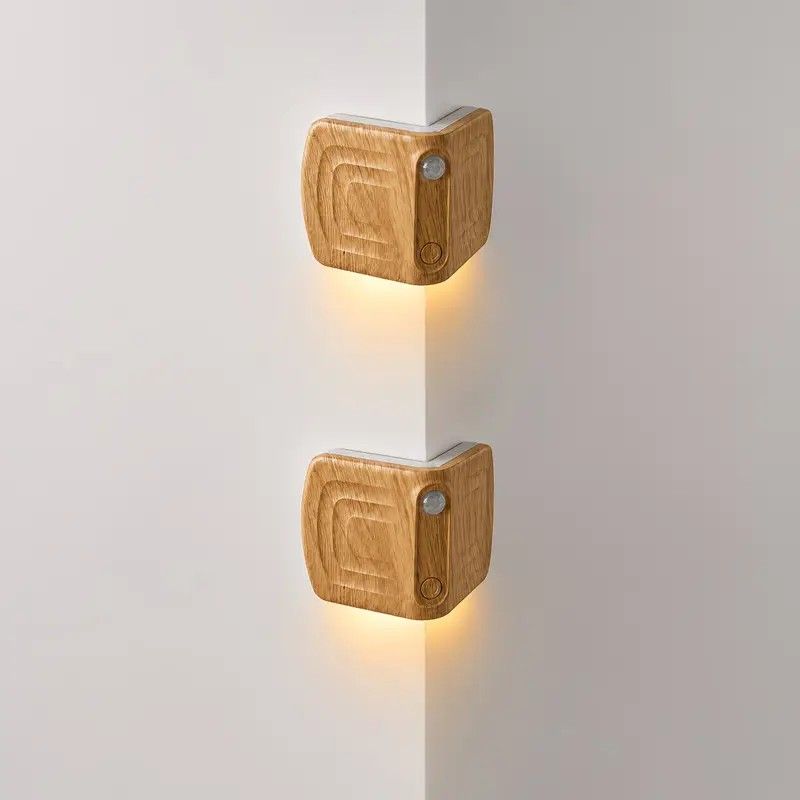 1PCS Magnetic induction corner night light, made of ABS and PVC for lightweight durability, three adjustable color temperatures, 120° motion sensing, USB-C — image 3