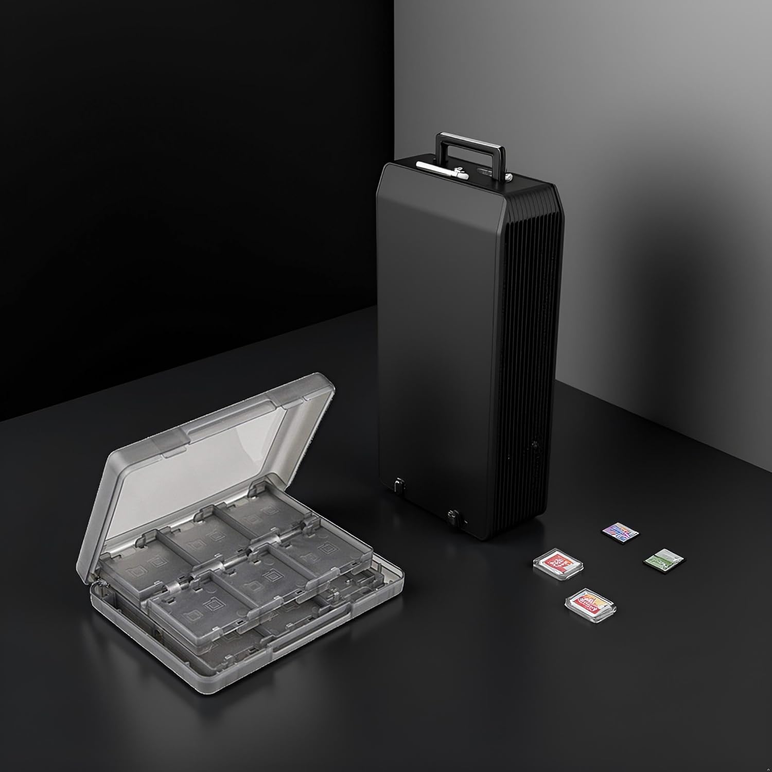 Black 26-in-1 Game Holder Case Fits up to 22 Games 2 SD Cards 2 Micro SD/TF Cards and 2 Stylus Pens for NEW 3DS / 3DS XL / 3DS LL — image 4