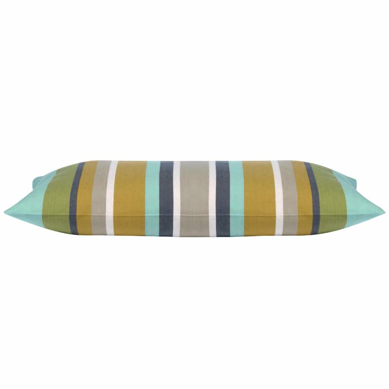 Pack of 4 Corban Aqua Rectangle 35x70cm Striped Multicoloured Cushion Cover Nautical โ image 2