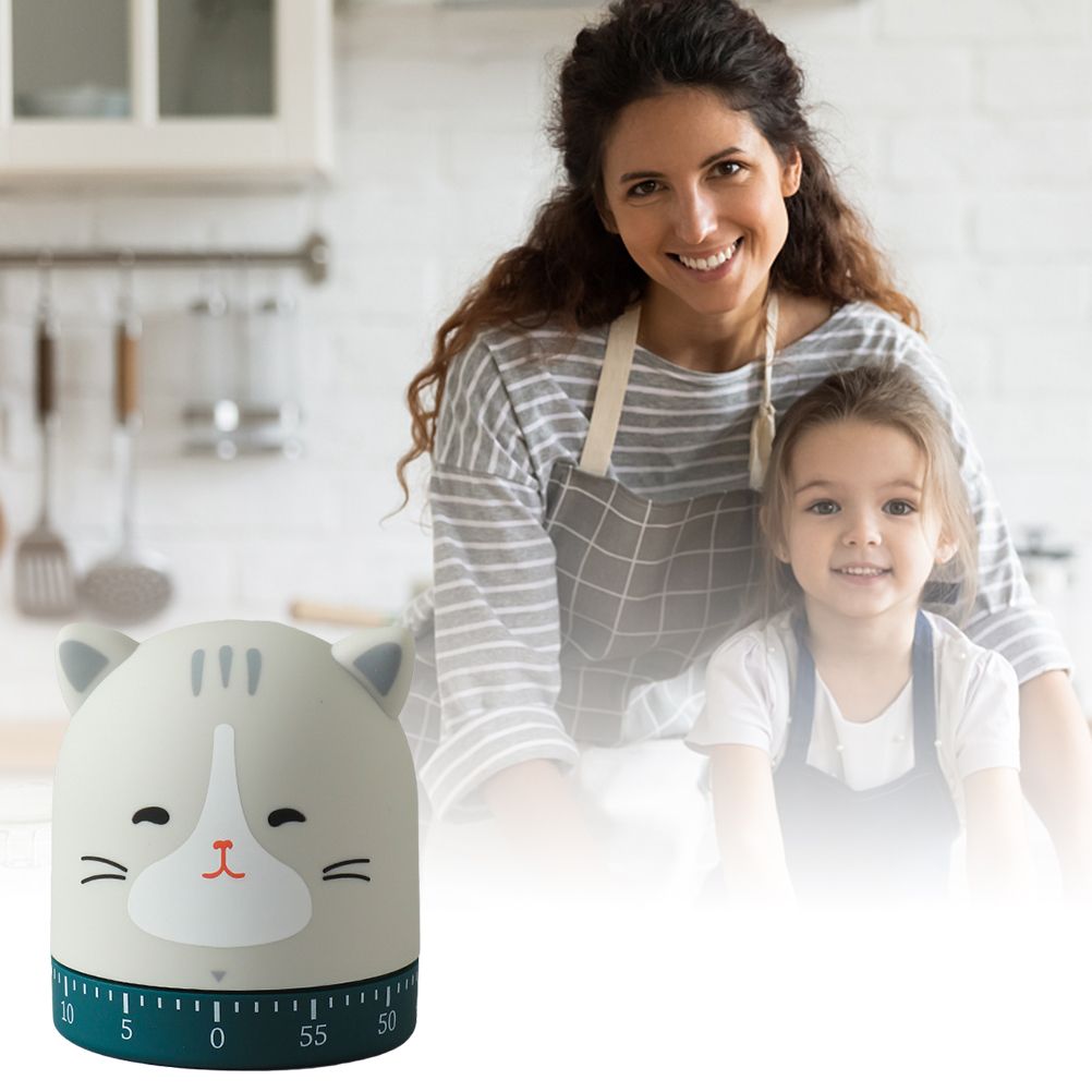 Cute Cat Timer Kitchen 60 Minutes Timer 360 Degree Rotating Timer for Baking and Boiling โ image 5