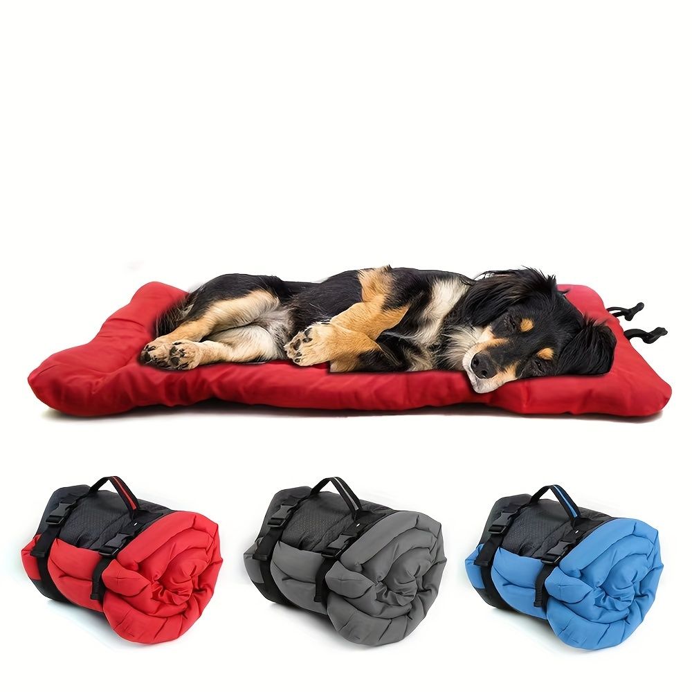 High Quality & Moisture-Resistant Thick Portable Camping Dog Bed for Medium/Large/Small Dogs - Durable Polyester Outdoor Mat with Carry Handles — image 2