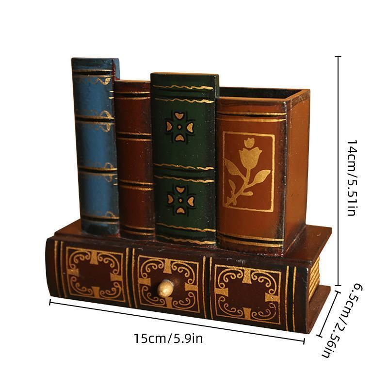 European Retro Pen Holder Creative Desktop Storage Box Office Decorations Gift — image 3