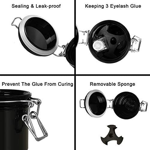 Eyelash Glue Storage Tank Activated Carbon Sealed Leak-proof Jar Container for Lash Extension Extension, Grafting Eyelash Supplies — image 5
