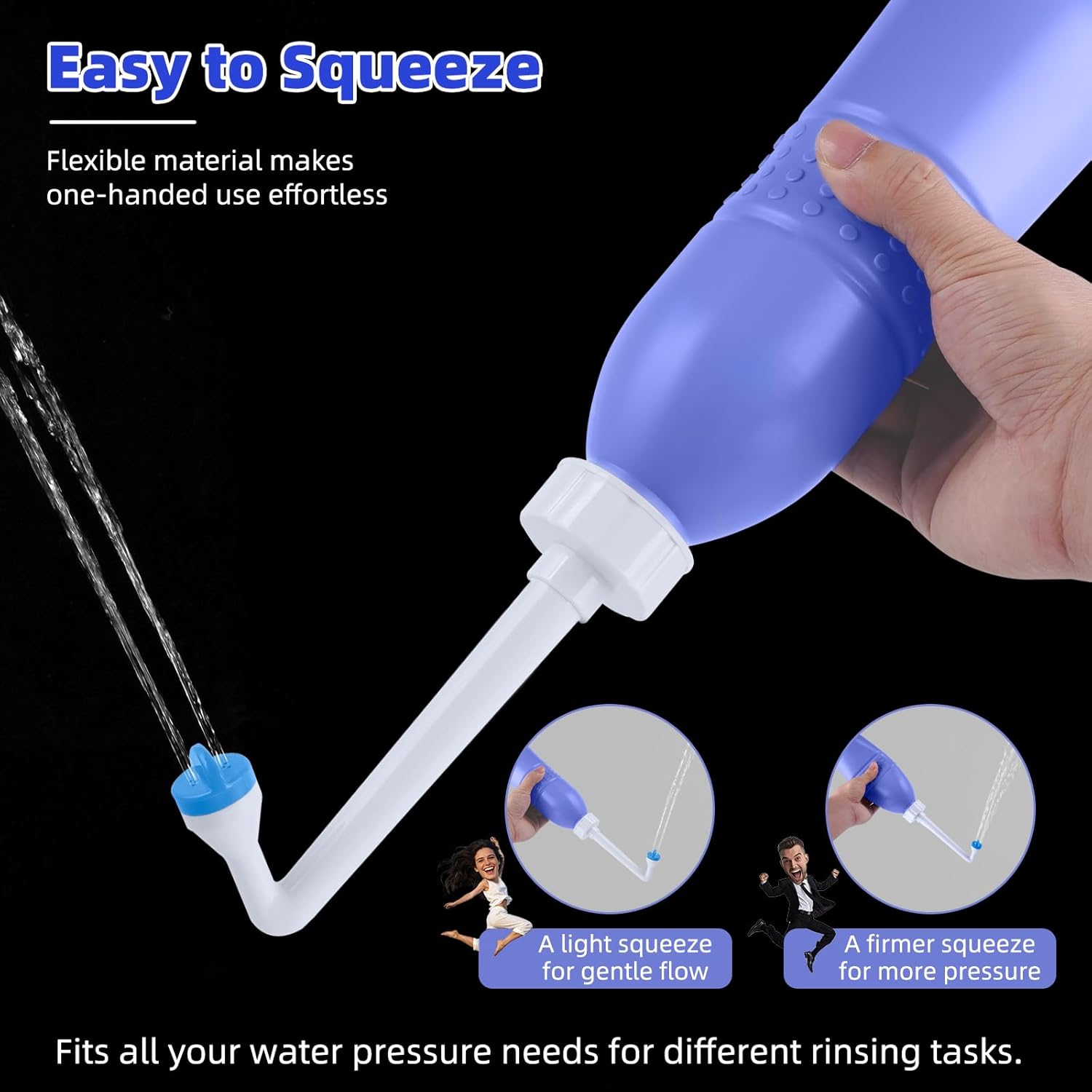 Portable Bidet Sprayer and Travel Bidet with Hand Held Bidet Bottle for Personal Cleansing Use Extended Nozzle - Personal Hygiene Care Toilet Bidet — image 3