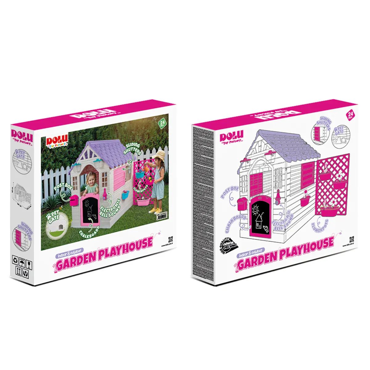 Lifespan Kids Garden Playhouse with Pink Fence — image 5