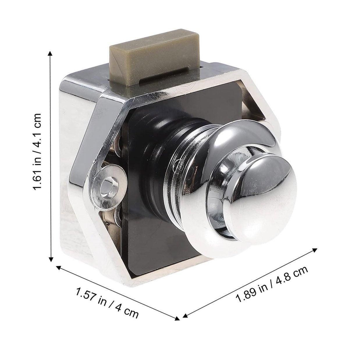 5PCS Cabinet Door Lock Push Button Latch Small Hanger Lock for Camper Caravan — image 3