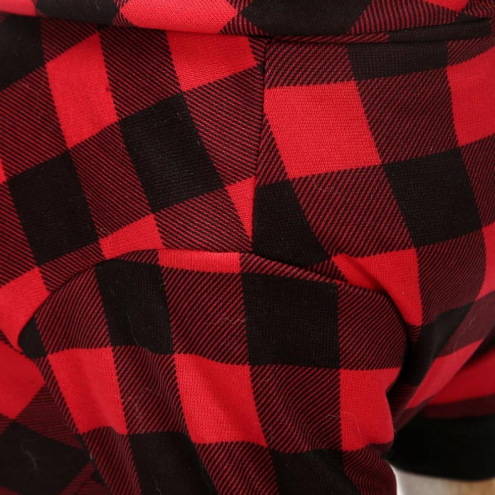 Big ! Pet Dog Plaid Hoodie Sweaters with Hat, Dog Warm Winter Dog Coat for Small Medium Large Dogs S — image 4