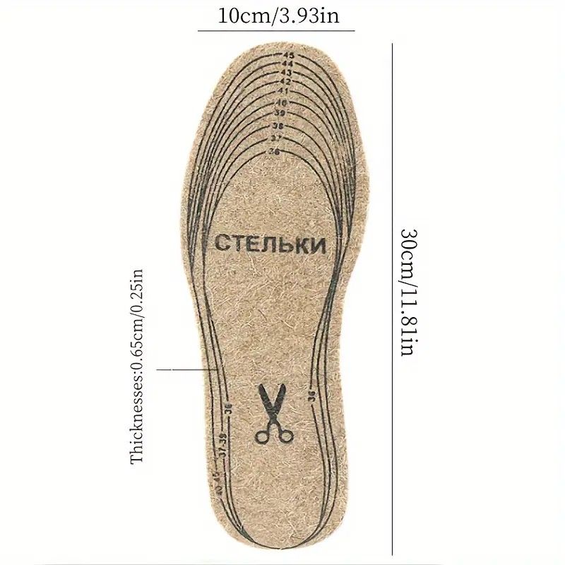 Felt Cuttable Insoles 10-Pair Pack, High-Density Cushioning for All-Day Comfort Without Fatigue, Multi-Size Customizable Cutting to Fit All Shoe Types, Soft โ image 3