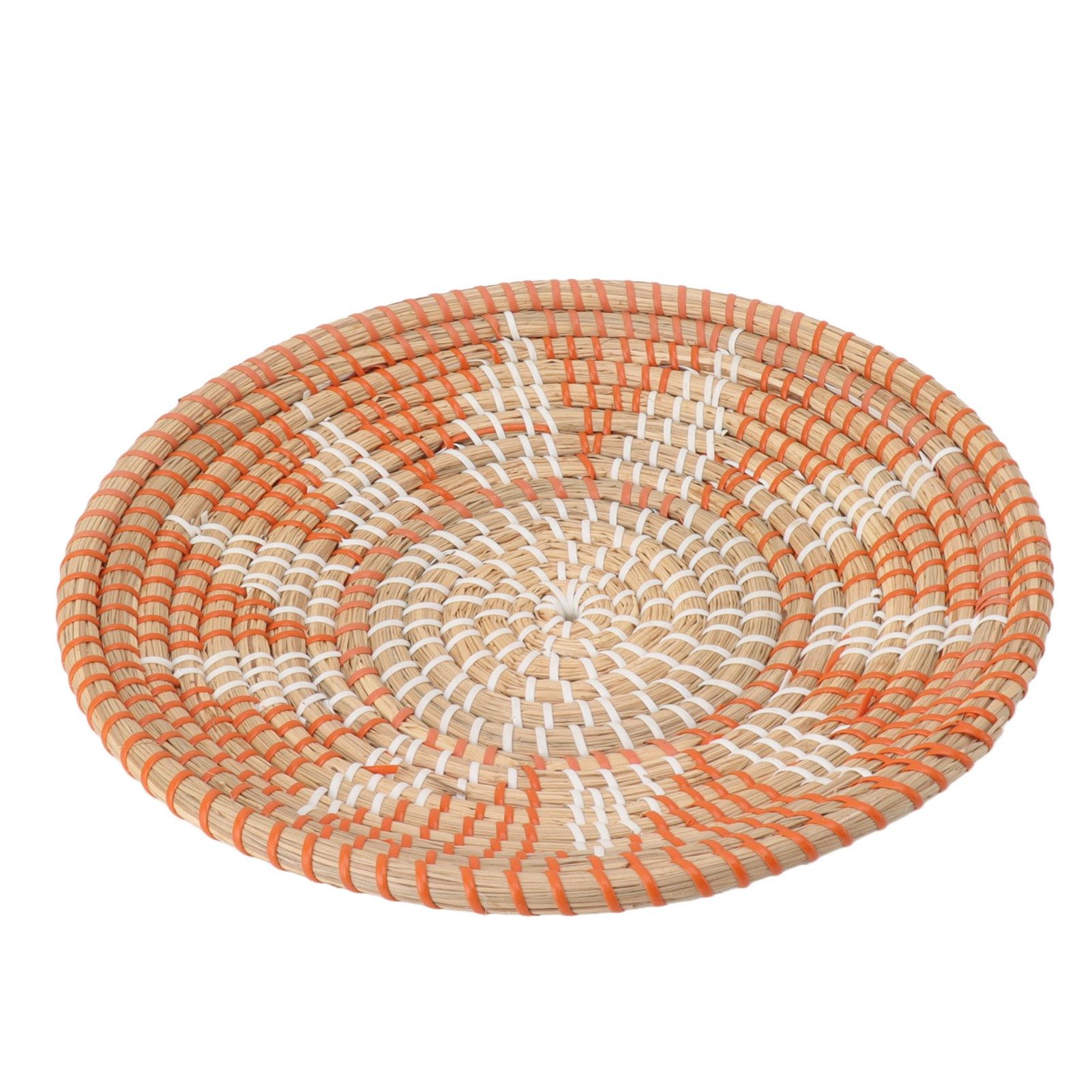 Round Grass Wall Ornaments 35cm Diameter Hand Knitting Hanging Woven Wall Baskets for Living Room Kitchen Style 1 โ image 2