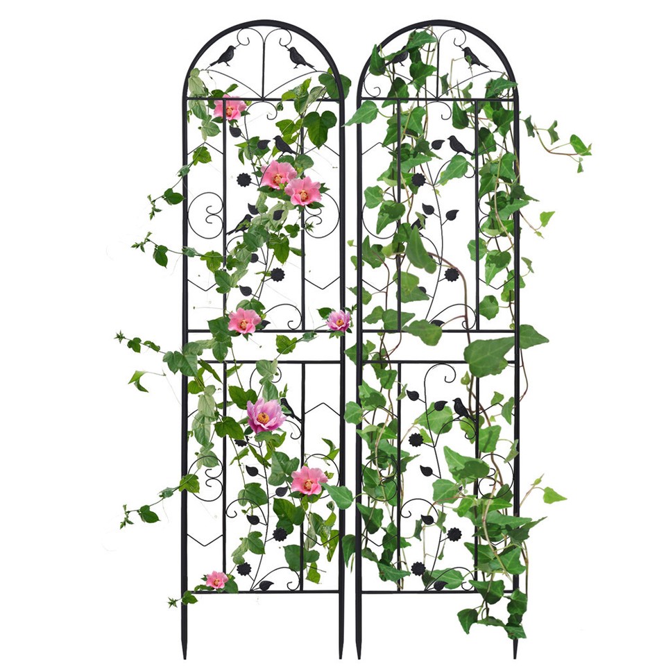 Garden Trellis Climbing Plant Support Patio Wire Lattice Grid Panel Stake Fence — image 6