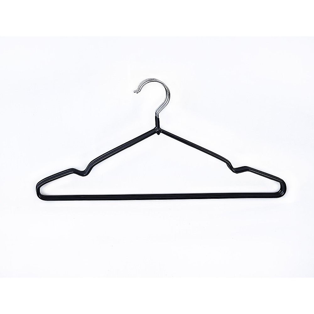 100x Metal Clothes Hangers Non Anti Slip Rubber Coated Wire Suit Coat Hanger — image 6