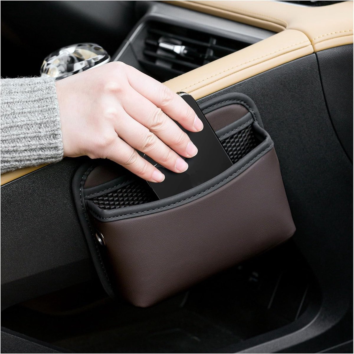 Car storage bag - 18*15*5.5 cm - Car storage bag - Storage - Universal car storage bag - Self-adhesive storage bag - Car essentials - Universal storage