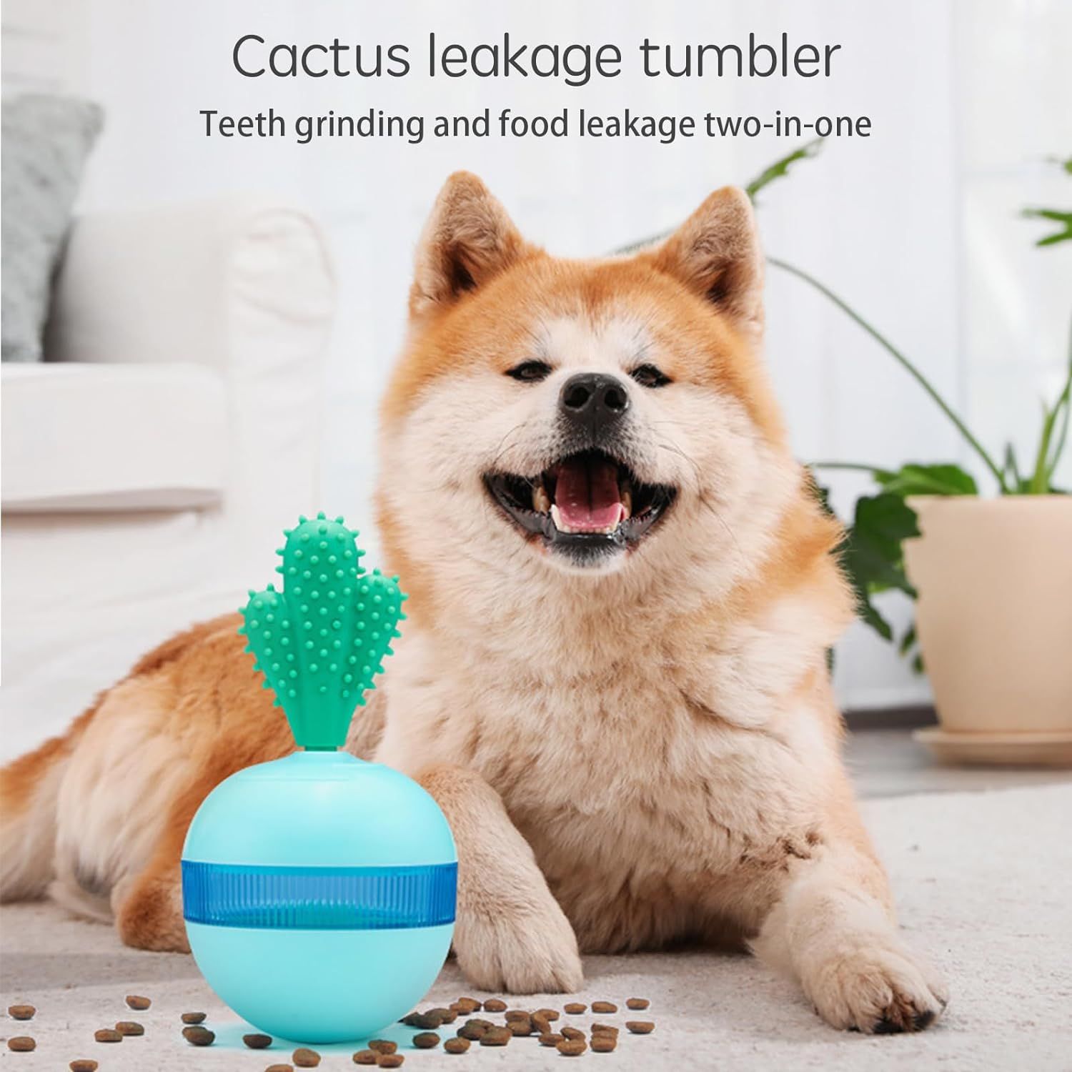 Dog Treat Dispenser Toy, Interactive Dog Ball, Teeth Grinding and Cleaning — image 4