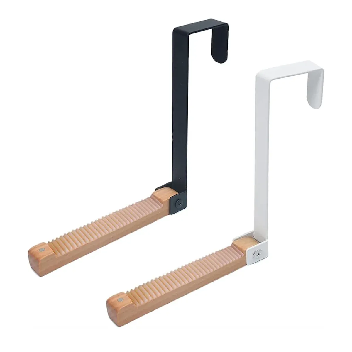 2PCS Over Door Clothes Hanger Folding Hook Closet Garment Storage Organizer — image 2