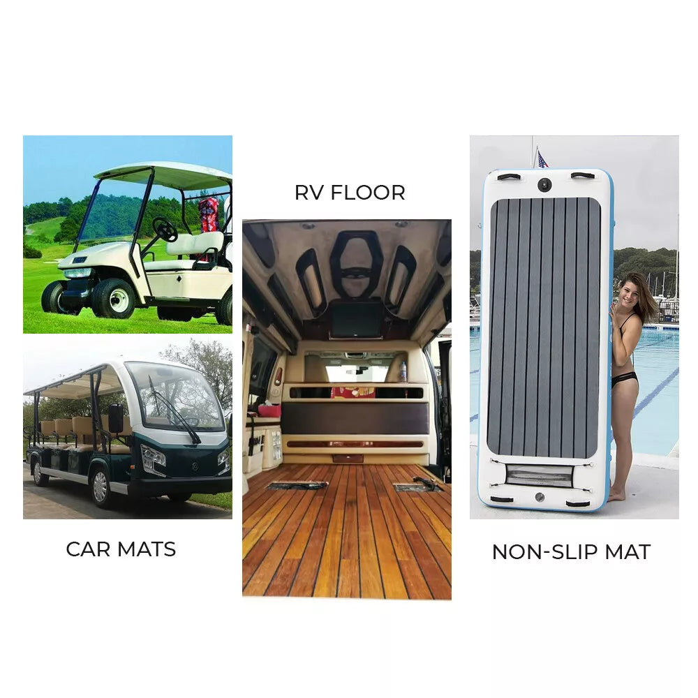 EVA Boat Flooring Mat Foam Boat Decking Faux Teak Marine Mat Boat Carpet Sea Deck Marine Flooring for Motorboat RV Yacht Kayak Surfboard 240cmx90cm — image 5