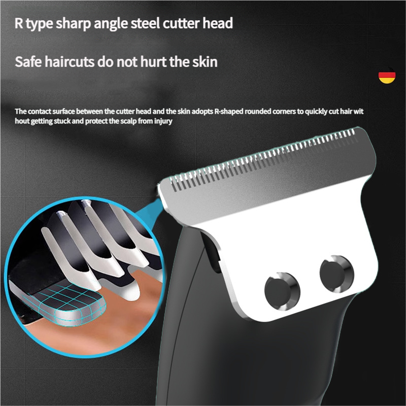 Professional Steel Hair Clipper - Low Noise Motor with 3 Guard Combs & Type-C Charging(blue) โ image 4