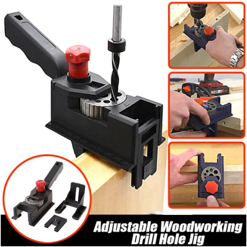 3-12mm Drilling Guide Wood Dowel Straight Hole Woodworking Carpentry Positioner Locator Tool for Both Furniture Factory — image 3