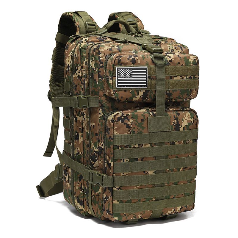 Tactical Backpack Travel Backpack Outdoor Backpack Durable Backpack Organized - Jungle Digital - Size Routine 45L