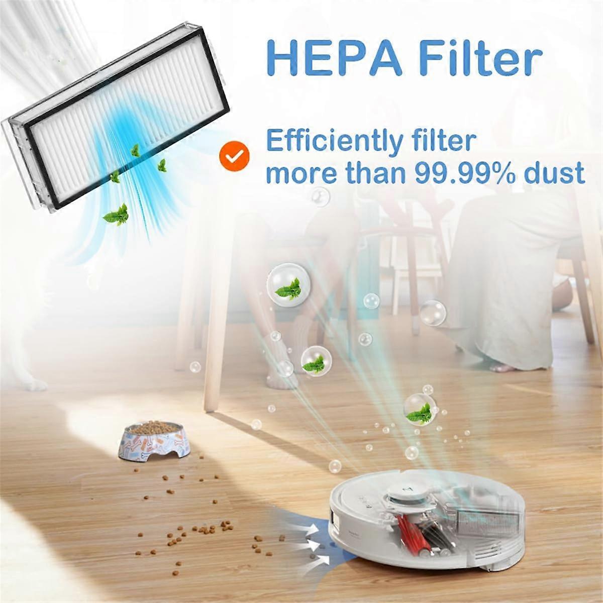 For Roborock Q8 Max/ Q5 Pro Main Brush Side Brush Hepa Filter Mop Cloth 51 plastic — image 5