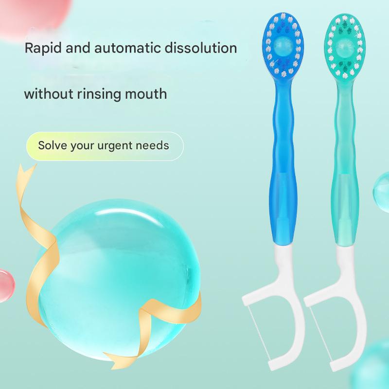 4-in-1 Disposable Travel Toothbrush with Flavor Burst Bead(Mint flavor) โ image 2