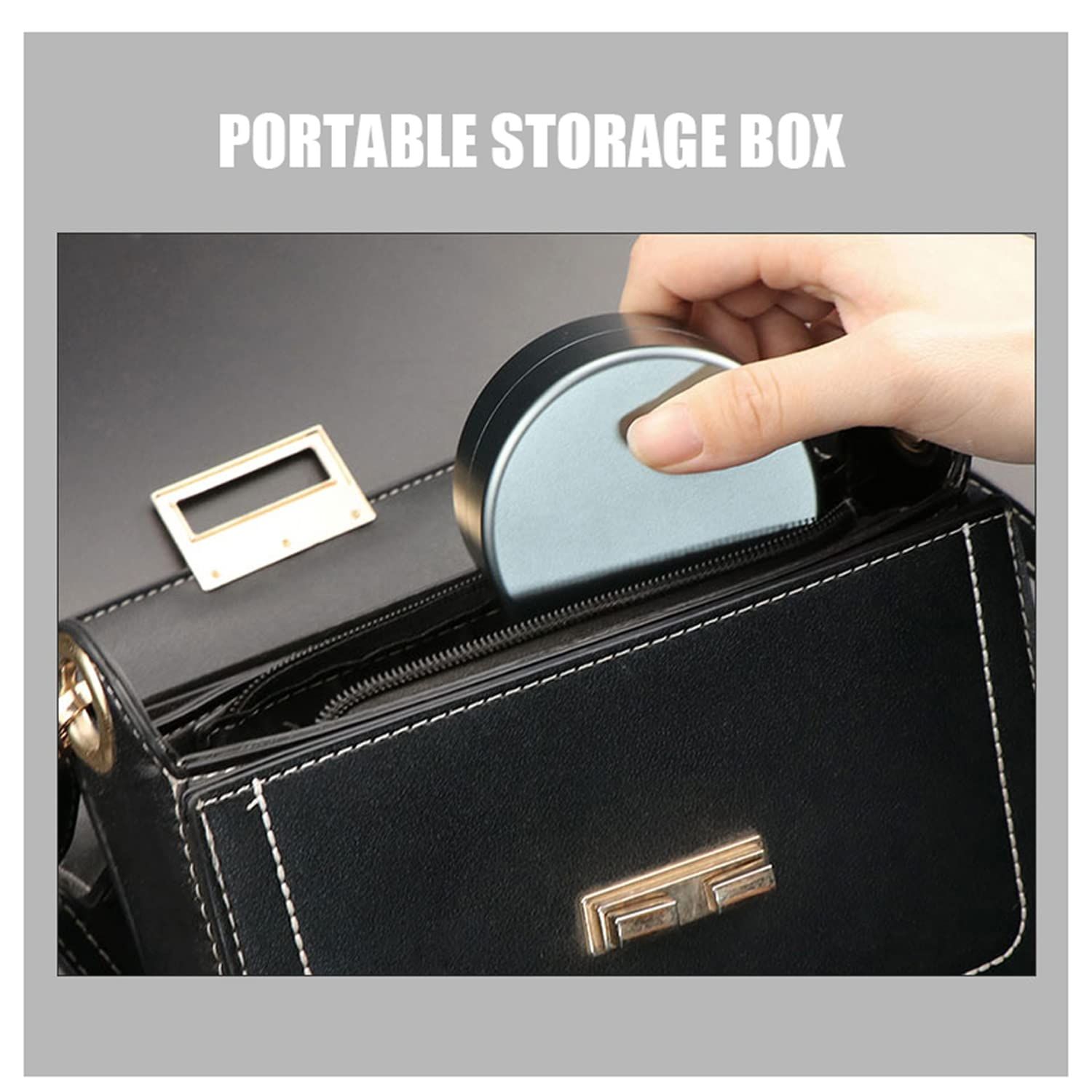 Portable Pill Holder, Cute Pill Container for Purse, Pill Organizer Airtight Pill Box, Pocket Pill Case Metal Medicine Storage M โ image 3