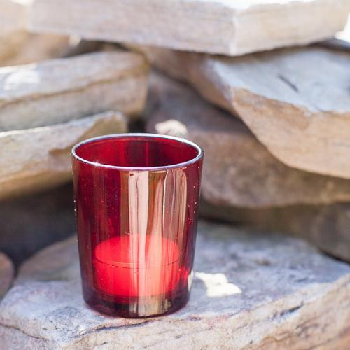 40 Pack Red Glass Votive Tealight Candle Holders House Party Centerpiece Xmas Wedding Decor Glass Candlestick Party Decorations Bridal Valentines Event — image 2