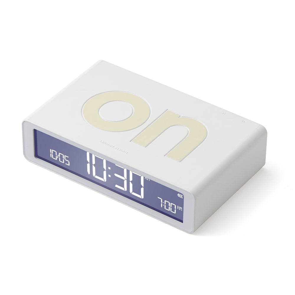 Lexon Flip Classic Reversible Alarm Clock - White — image 2