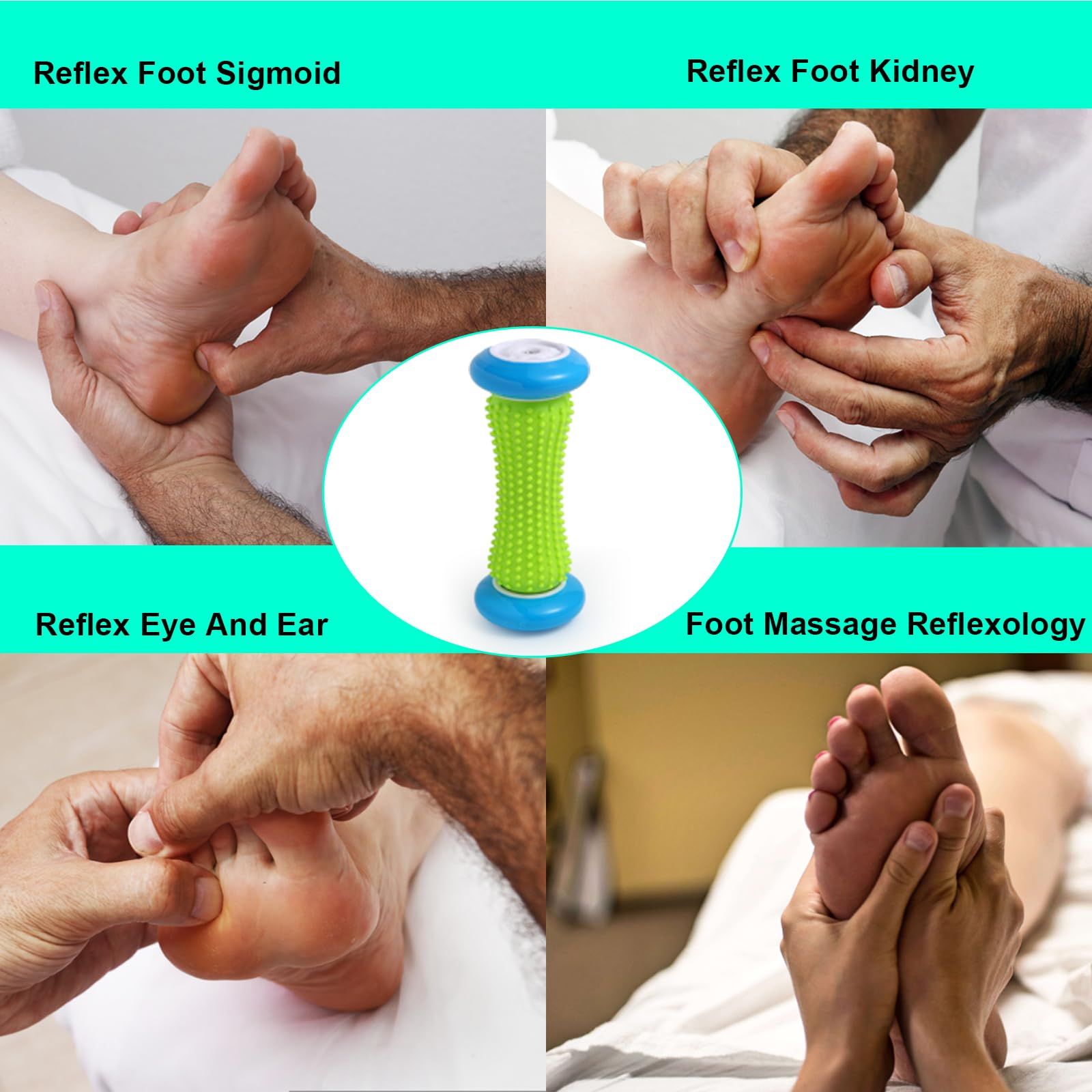 Plantar Fasciitis Relief, Foot Roller for Plantar Fasciitis and Neuropathy, Reflexology Massager Tool(Blue) — image 5
