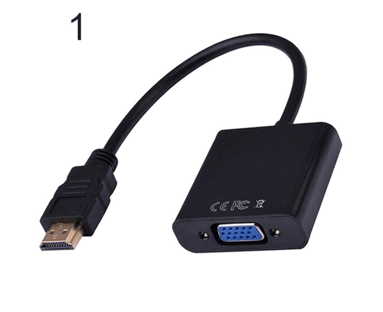 1080P VGA Male to HDMI-compatible Video Adapter Universal Gold Plated Female for PC HDTV - White โ image 3