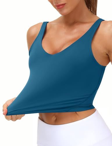 Longline Sports Bra for Yoga, Running & Fitness Activities with Medium Support, XXXL (Teal) — image 4