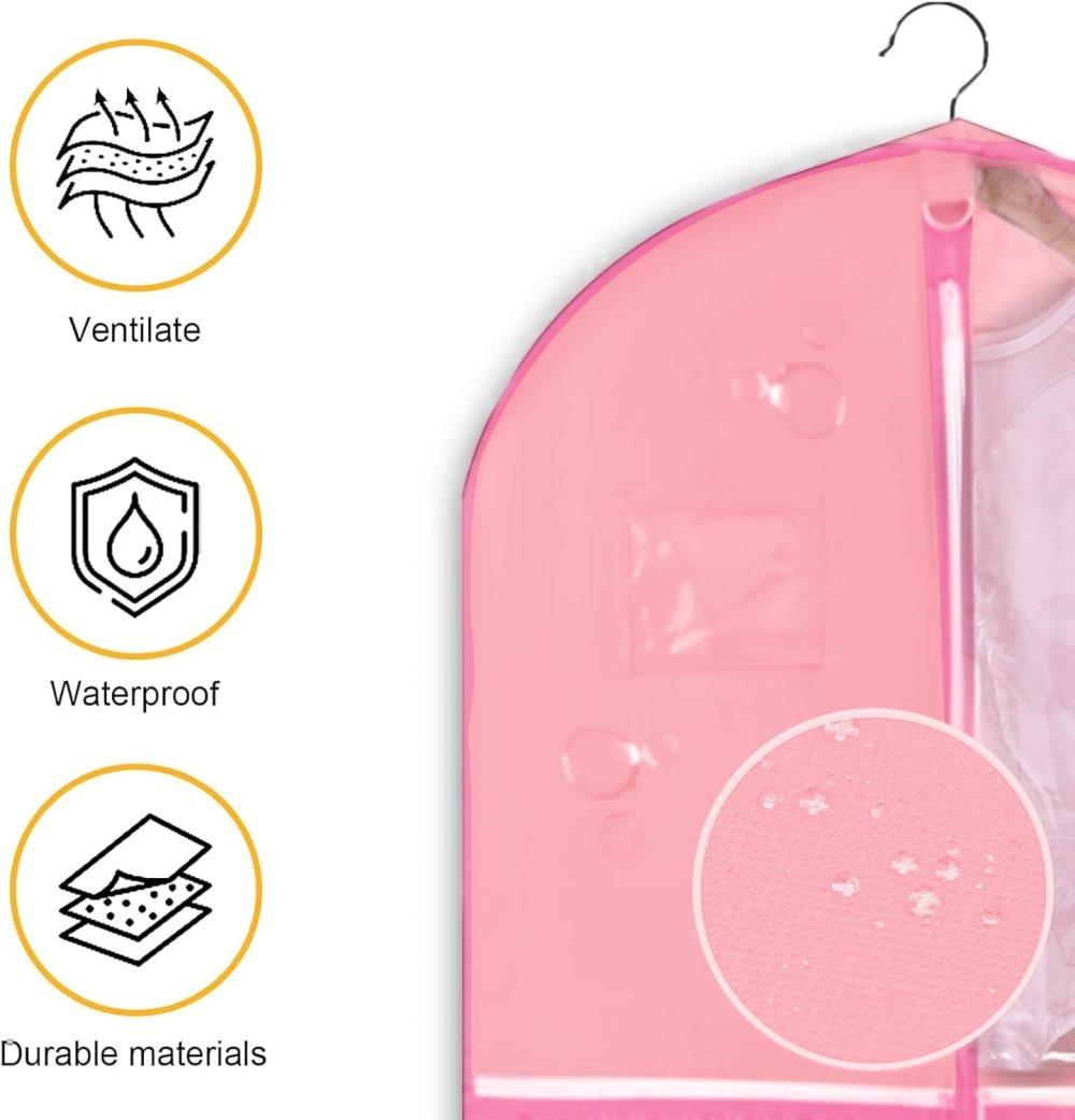 Foldable Garment Bag with 5 Pockets, Pink, 110x60 cm — image 4