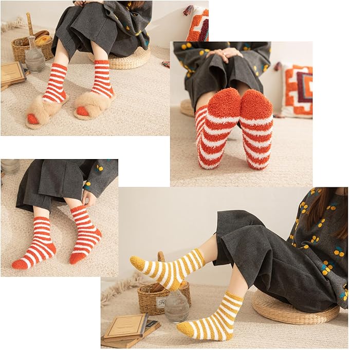 Pairs Warm Soft Socks Women, Sleep Socks for Women, Soft Microfiber Thick Soft Socks Women Size 36-40 for Winter_jarx โ image 4