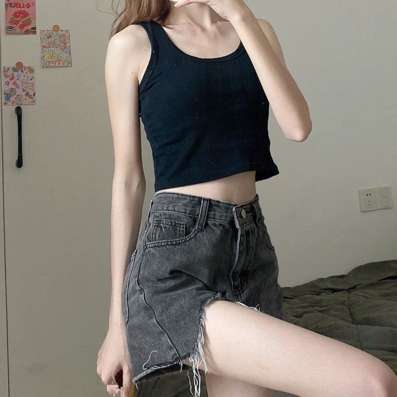 Women High Waist Denim Shorts Summer Cotton White XL โ image 6