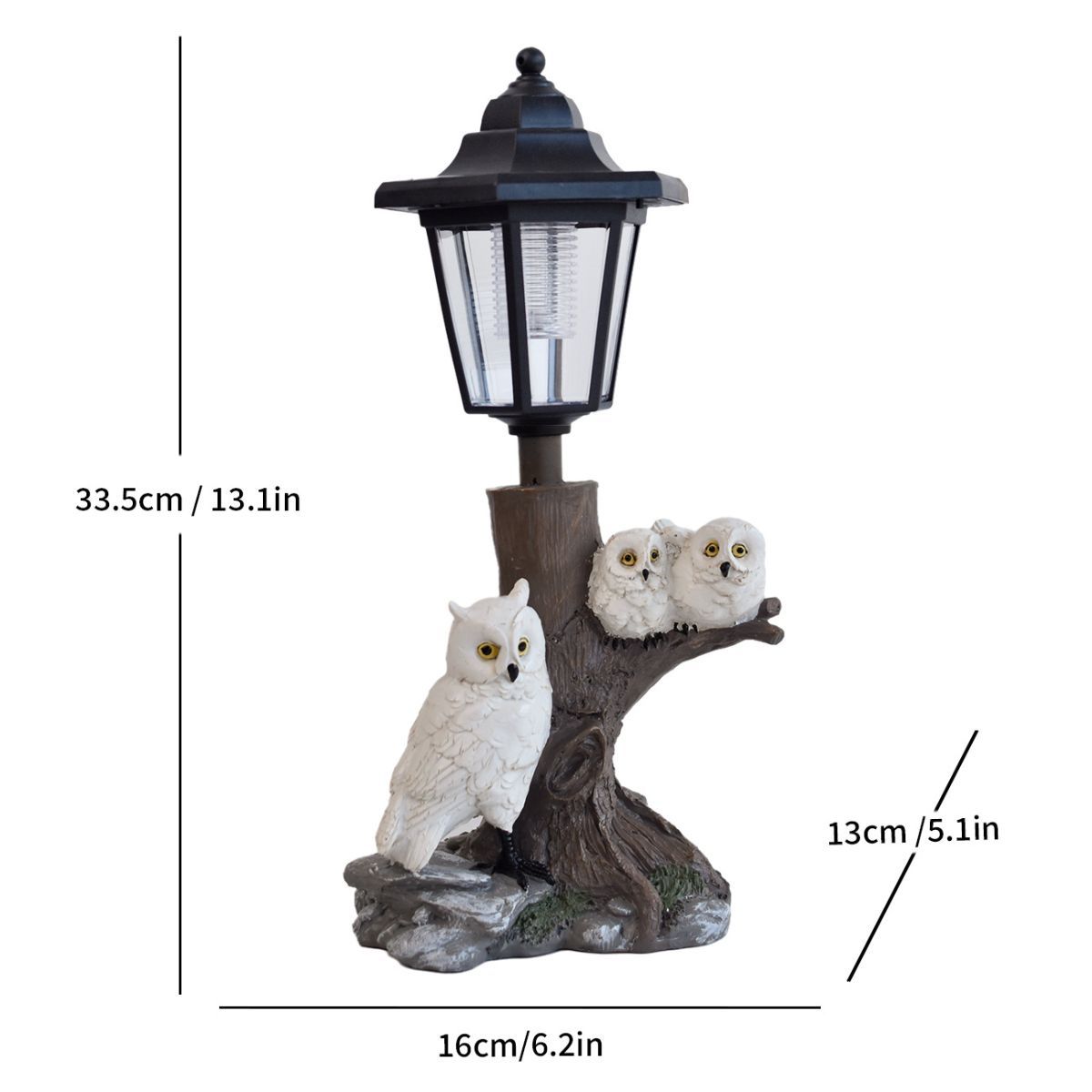 Resin Hummingbird Solar Lamp Outdoor Garden Sculpture Couple Hummingbird - Multi-color - Size 49 — image 6